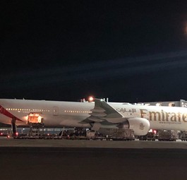 Boeing 777 von Emirates in Frankfurt: Schwankende Nachfrage.