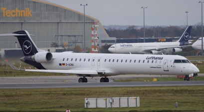 Bombardier CRJ 900 von Lufthansa Cityline: Hebt nicht mehr ab.