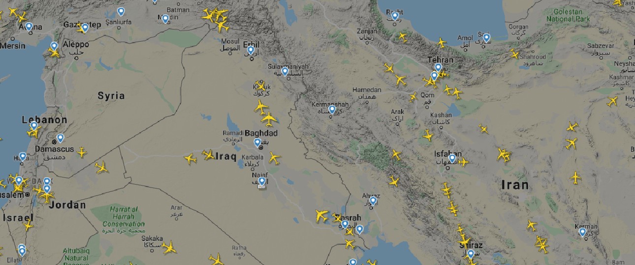 Iran und Irak: Etliche Airline meiden den Luftraum.