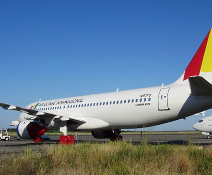 Flieger der gescheiterten Air Guineé International: Nie abgehoben.