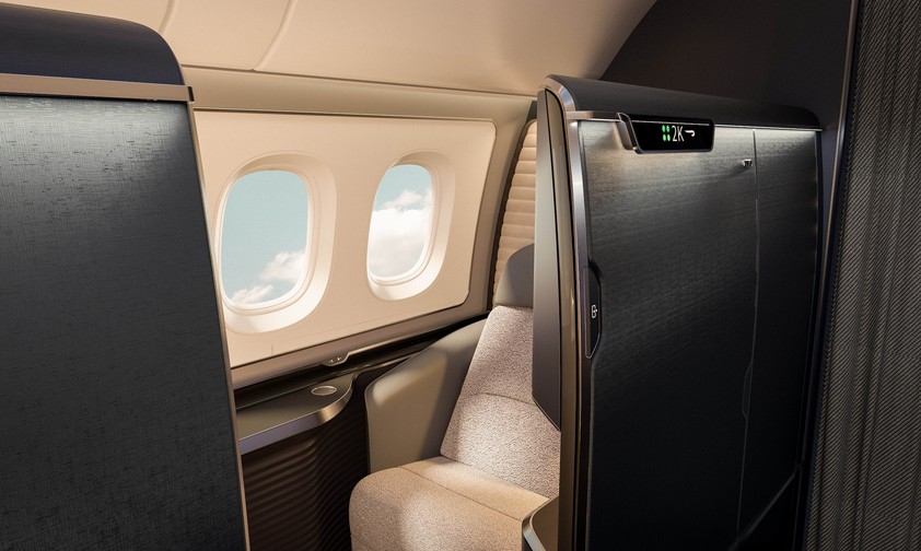Der neue First-Class-Sitz von British Airways wird ab Mitte 2026 abheben.