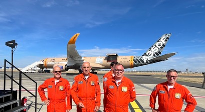 Airbus A350 F Erstflug in Toulouse: Der Frachter war vier Stunden in der Luft.