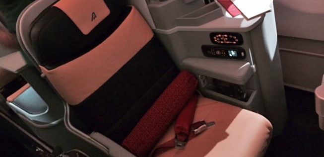Die neue Business Class ist eine Kopie derjenigen von Etihad - nur mit anderen Farben.