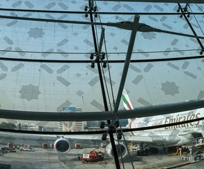 A380 von Emirates in Dubai.
