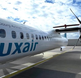 luxair dash 8 vorfeld geparkt
