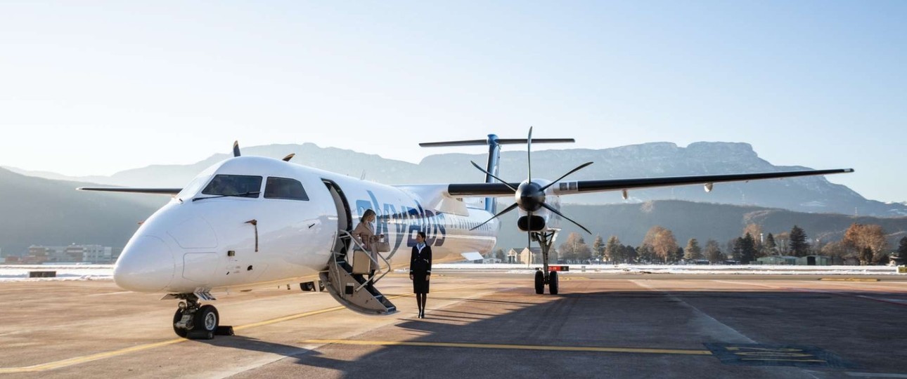 Eine Dash-8 von Sky Alps: Die Fluggesellschaft will in diesem Jahr weiter wachsen.