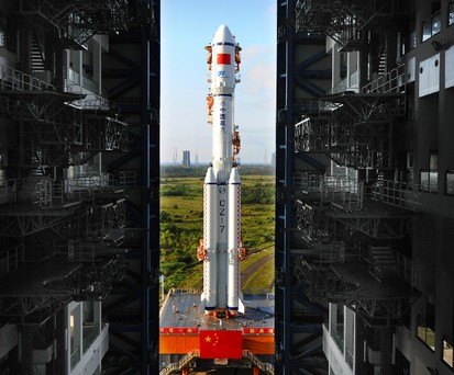 Eine Rakete vom Nachfolgertyp Langer Marsch 7: China baut an einer Raumstation.