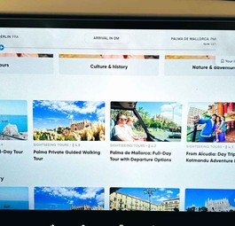 So sieht das testweise installierte neue Inflight Entertaiment von Discover Airlines aus.