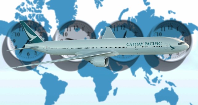 boeing 777 cathay pacific zeitzonen
