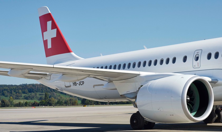 Triebwerke eines Airbus A220-300 von Swiss: Schon der dritte Vorfall.
