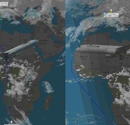 LH576 und LH574 flogen am 25.Oktober beide nach Kapstadt. Nur die Routen waren unterschiedlich.