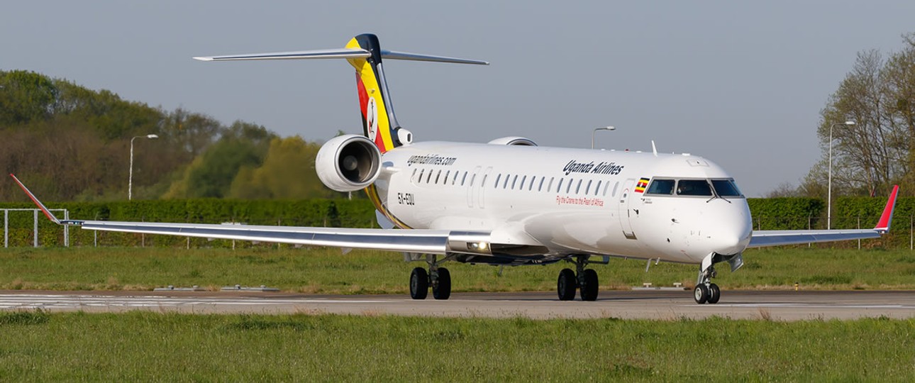 Bombadier CRJ 900 von Uganda Airlines: Die Fluglinie will die Flotte erweitern.