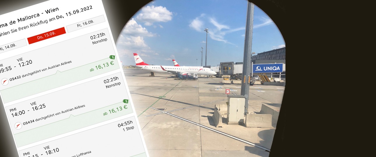 Flugstrecke ab 16,13 Euro: Kein Dumpingpreis, sagt AUA.