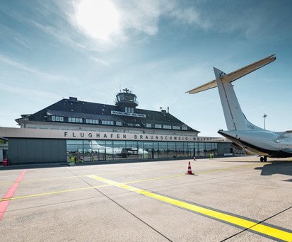 Das neue Terminal am Flughafen Braunschweig(Wolfsburg: mehr Platz, mehr Komfort.