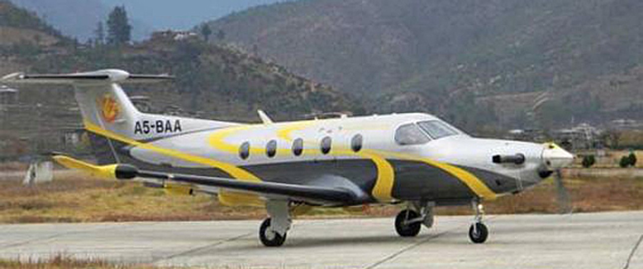 Pilatus PC-12: Derzeit das einzige Flugzeug in der Flotte von Tashi Air.