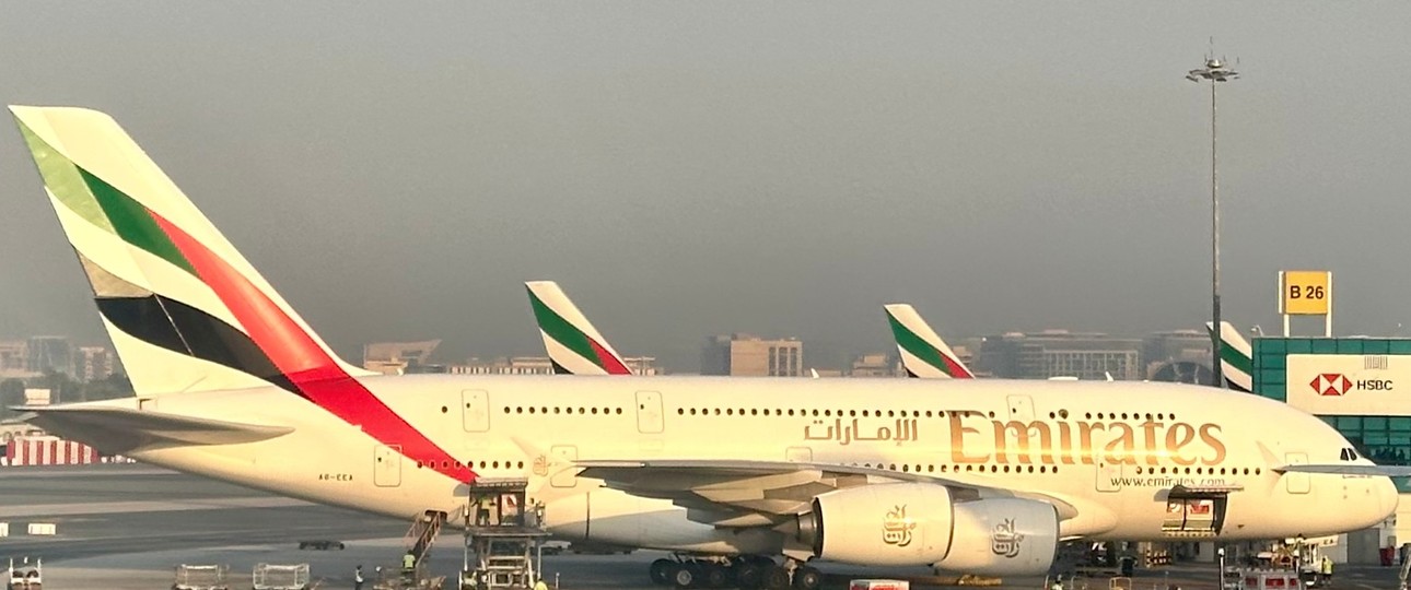 Airbus A380 von Emirates: 15 der Superjumbos der Fluglinie müssen zur Detail-Inspektion.