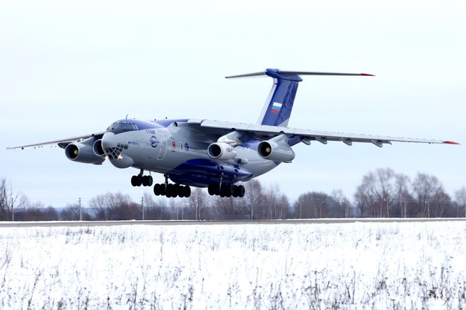 Die Ilyushin Il-76 LL des Gromov Flight Research Institute.