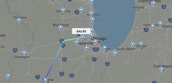 Anflug auf Chicago: American Airlines Flug AA80 war der letzte Passagierflug einer MD-83 bei der Fluglinie.