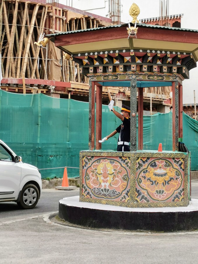 Ein Polizist in der Hauptstadt Thimphu.