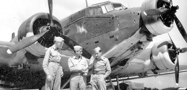 Im Dienst der US-Luftwaffe: Die Ju 52 der peruanischen Luft Hansa Tochter wurden 1941 vom Staat beschlagnahmt. Diese Maschine namens <span class="m_4735096699699115568language m_4735096699699115568de">«</span>Aconcagua<span class="m_4735096699699115568language m_4735096699699115568de">»</span> wurde von der United States Air Force gekauft.
