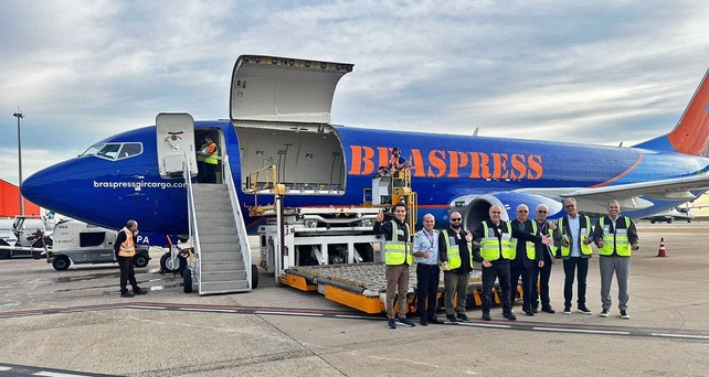 Team von Braspress Air Cargo: Die neue Airline hat ihren Erstflug absolviert.
