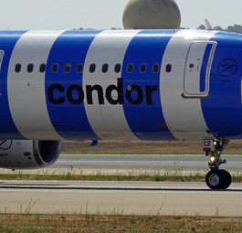 Airbus A321 von Condor: Kein Start ab dem BER.