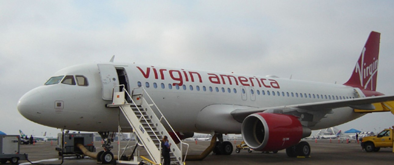 Virgin-America-Jet in Los Angeles: Künftig geht es nicht mehr ins Silicon Valley.