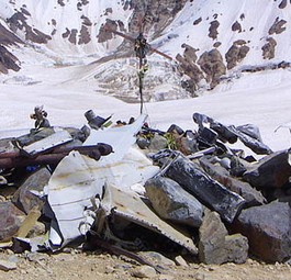Blick auf den Unglücksstelle: Von den 45 Menschen an Bord überlebten 16 den Absturz und die Zeit in den Anden.