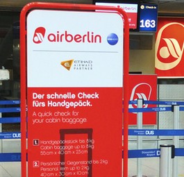 Schalter von Air Berlin: Bald für immer geschlossen.