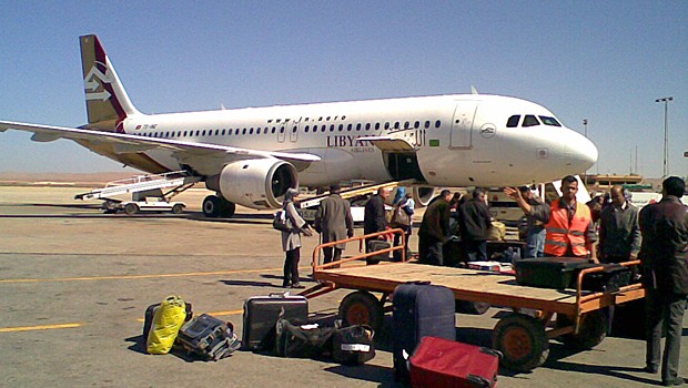 Airbus A320 der Libyan Airlines: Alle Flieger sind derzeit gegroundet.