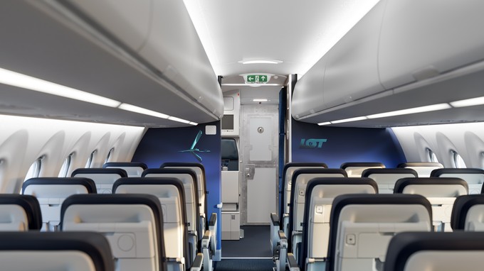So soll die Airbus-A220-Kabine von Lot aussehen: Die ...