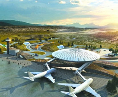 Skizze des Daocheng Yading Airport: Zuerst ein Flug pro Tag.