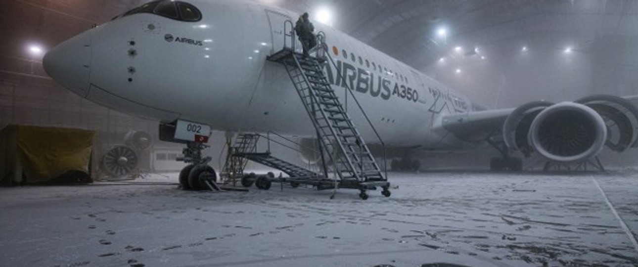 Im heißen Florida ließ sich der A350-Hangar bis auf minus 40 Grad Celsius herunterkühlen.
