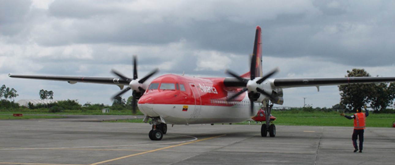 Außer Betrieb: Alle Fokker 50 von Avianca bleiben am Boden.