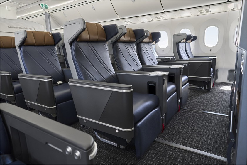 Die neue Premium Eco in den Boeing 787 von American Airlines.