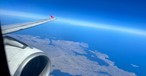 Blick aus einem Airbus A320 von Latam auf den südlichen Teil von Ostfalkland: Missgeschick bei British Airways.