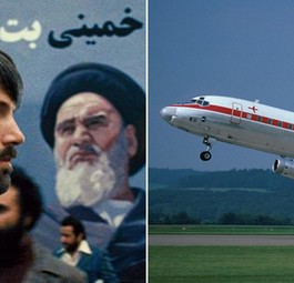 Szene aus «Argo» mit Ben Affleck und die wirklich eingesetzte DC-8 der Swissair.