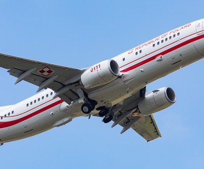 Testflüge für Polens 737: Der neue Flieger bei einem Go-Around in Toulouse.