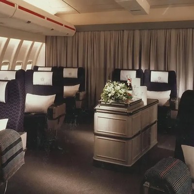 British Airways First-Class-Kabine in den 1980er Jahren: Die Männerdomäne wurde aufgebrochen.