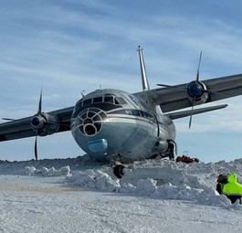 Antonov An-12: Blieb im Schnee stecken.