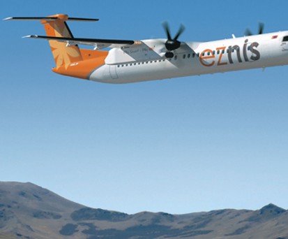 Bombardier Q400 in den Farben von Eznis: Neue Zeile.