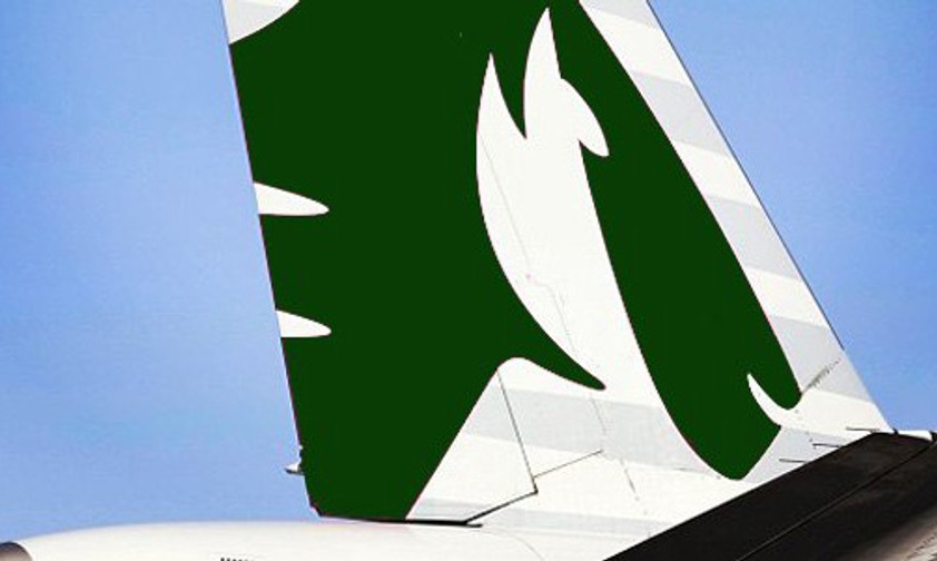 Heckflosse von Al Maha Airways: Wie Qatar nur in Grün.