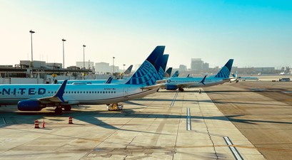 Flugzeuge von United Airlines in Los Angeles: Ärger mit den Triebwerksbauern.