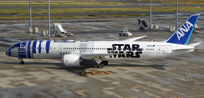 Boeing 787-9 Dreamliner von ANA All Nippon Airways in Tokio Haneda.