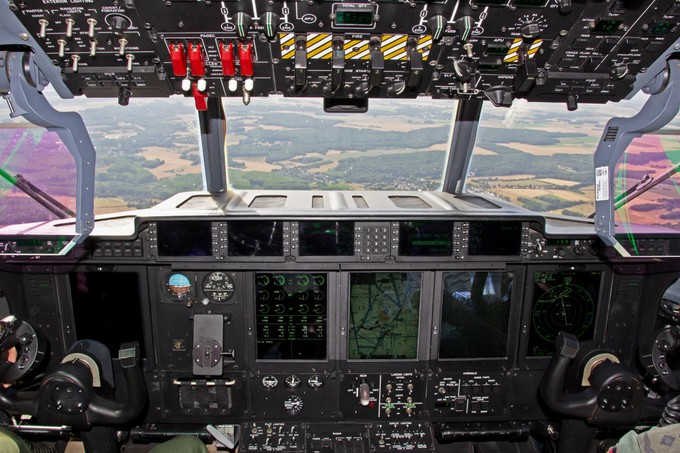 Blick aus dem Cockpit.