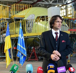 Antonov-Chef Alexander Los: Stolz auf die Wiederaufnahme der Produktion.