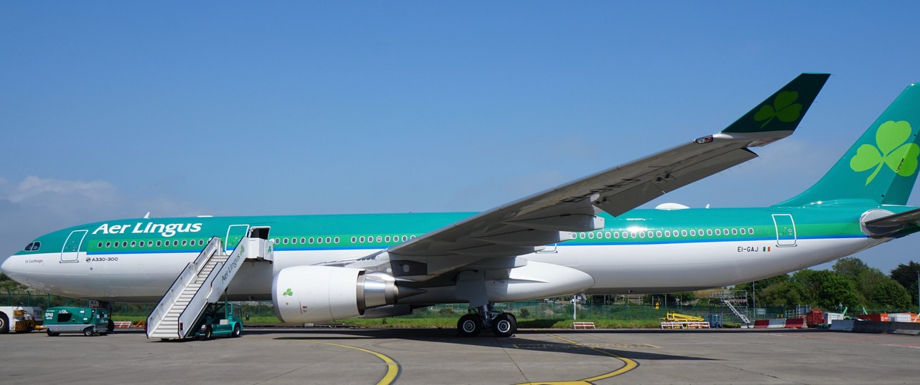 Airbus A330 von Aer Lingus: Fliegt von Manchester nach New York.