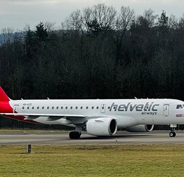 Embraer E190-E2 von Helvetic: Fliegt im Sommer sehr oft für Swiss.
