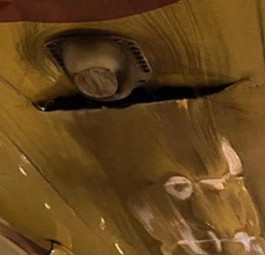 Schäden am Rumpf des A300-600 nach dem Tailstrike: Seitdem nicht mehr geflogen.