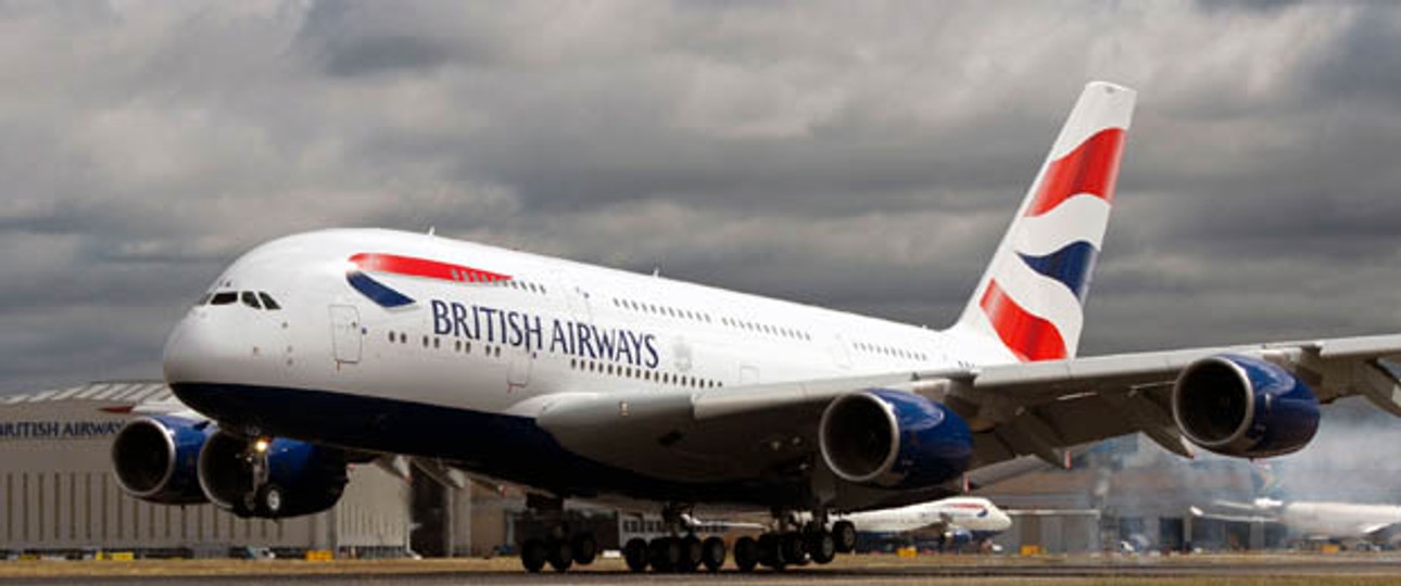 Landung eines Airbus A380: British Airways will sie noch leiser machen.
